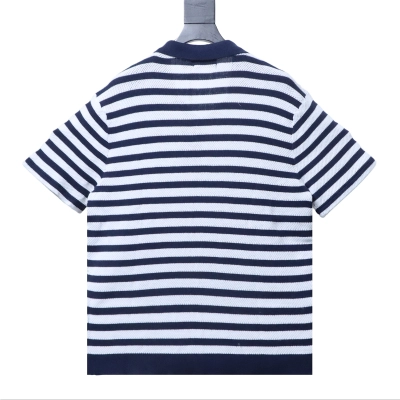Ralph Lauren Striped Knit Polo Shirt with Seagull Collar 02