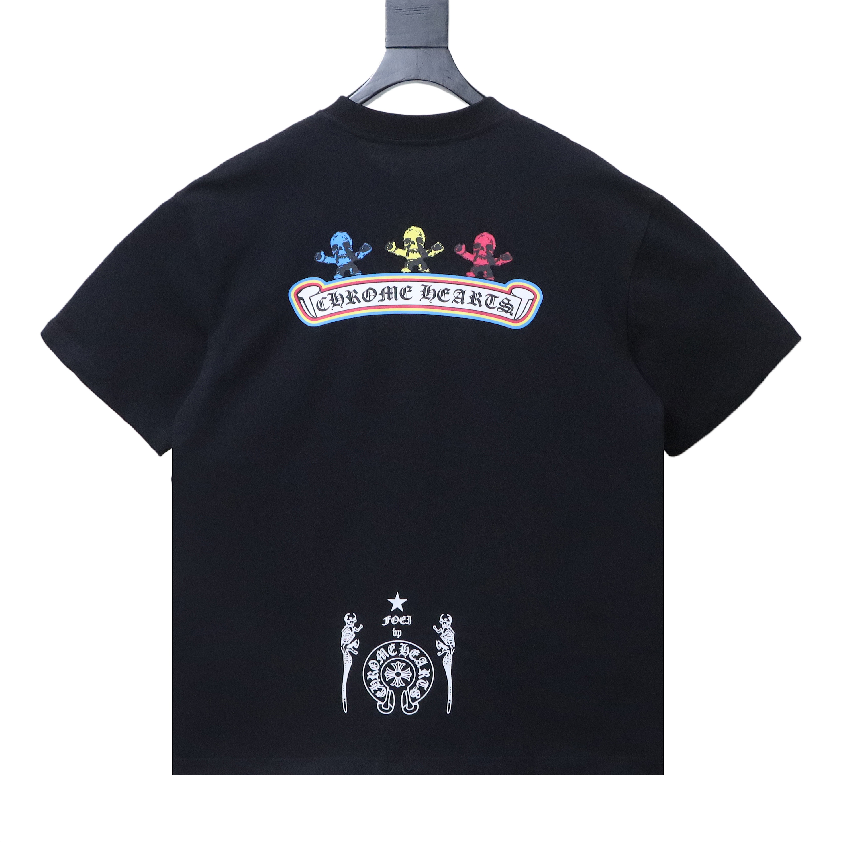 Chrome Hearts Colorful Skull Short-Sleeve T-Shirt Black