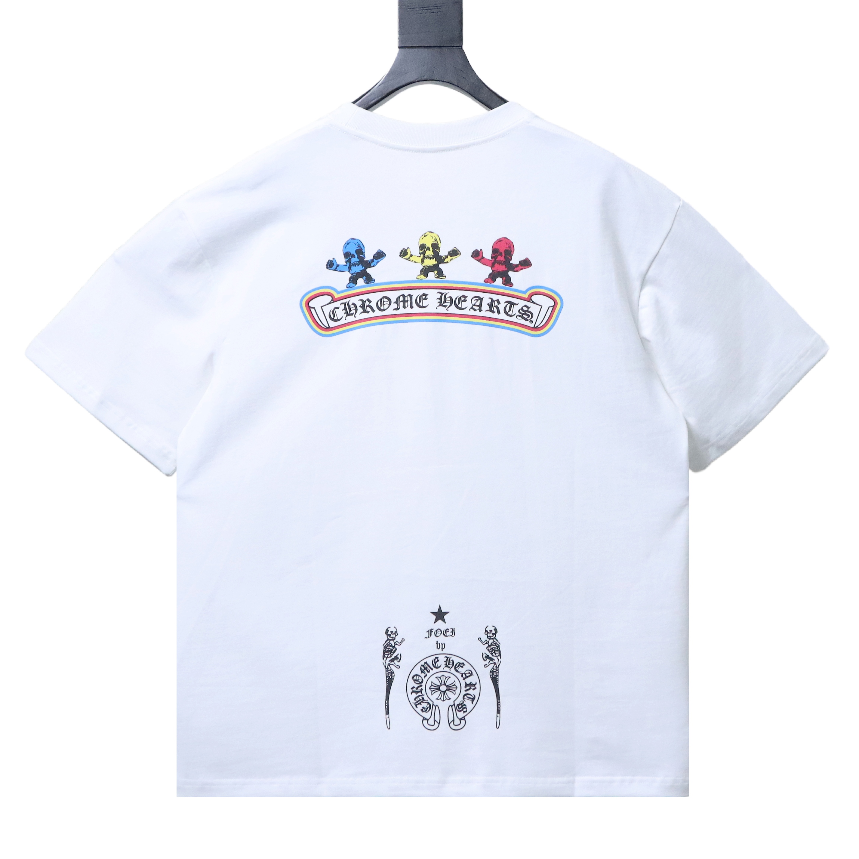 Chrome Hearts Colorful Skull Short-Sleeve T-Shirt White