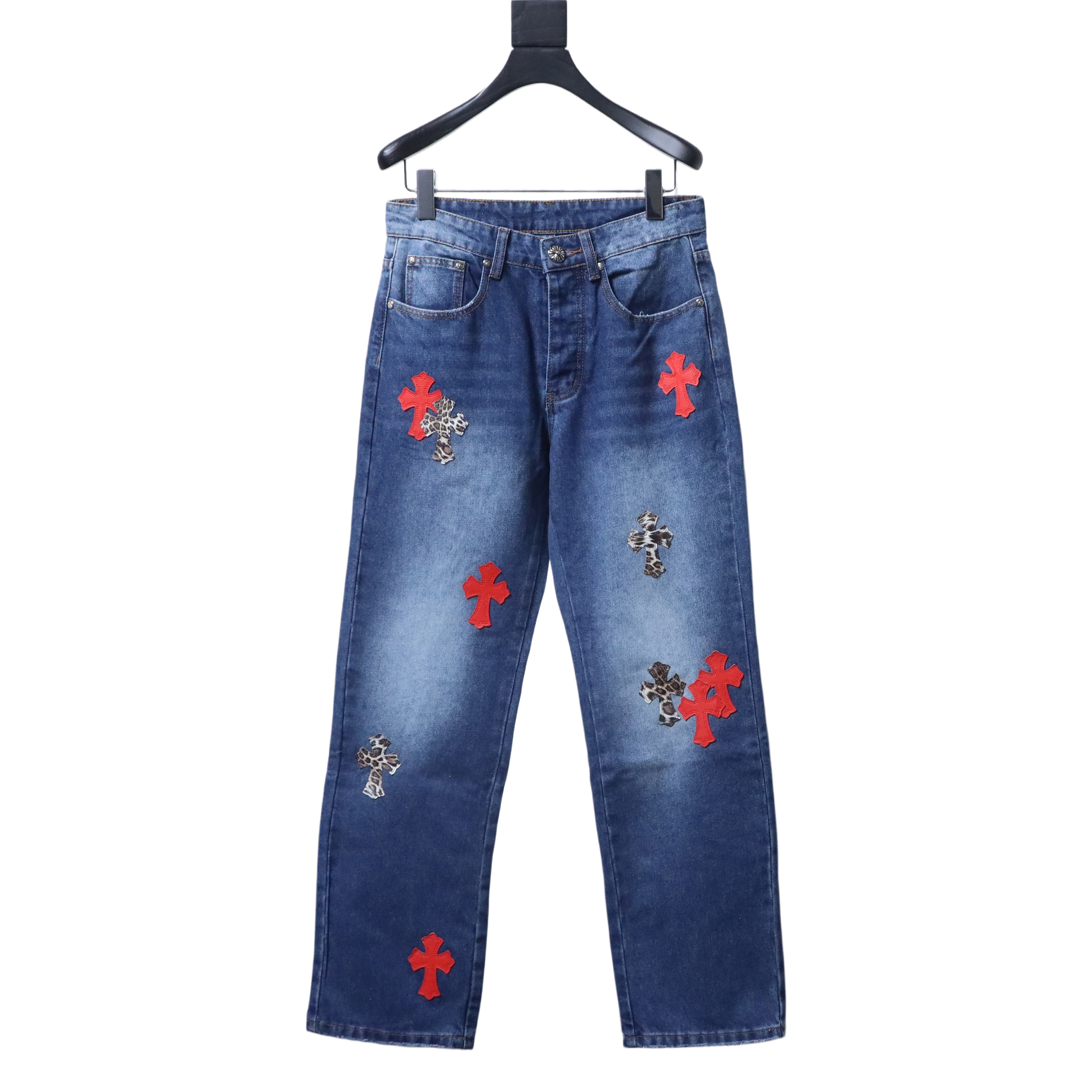 Chrome Hearts Cross-Patch Denim Jeans