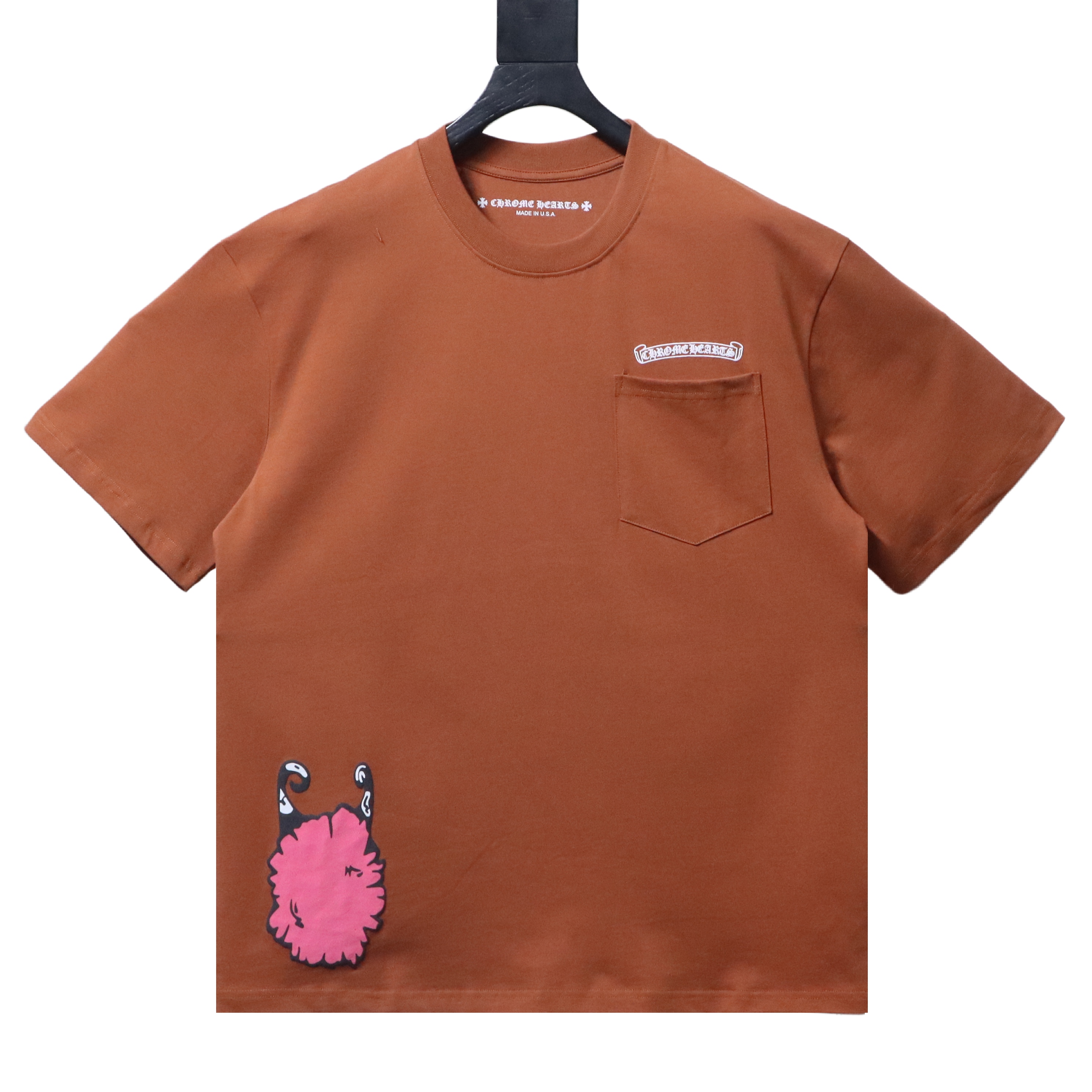 Chrome Hearts Graffiti Print Short-Sleeve T-shirt Brown