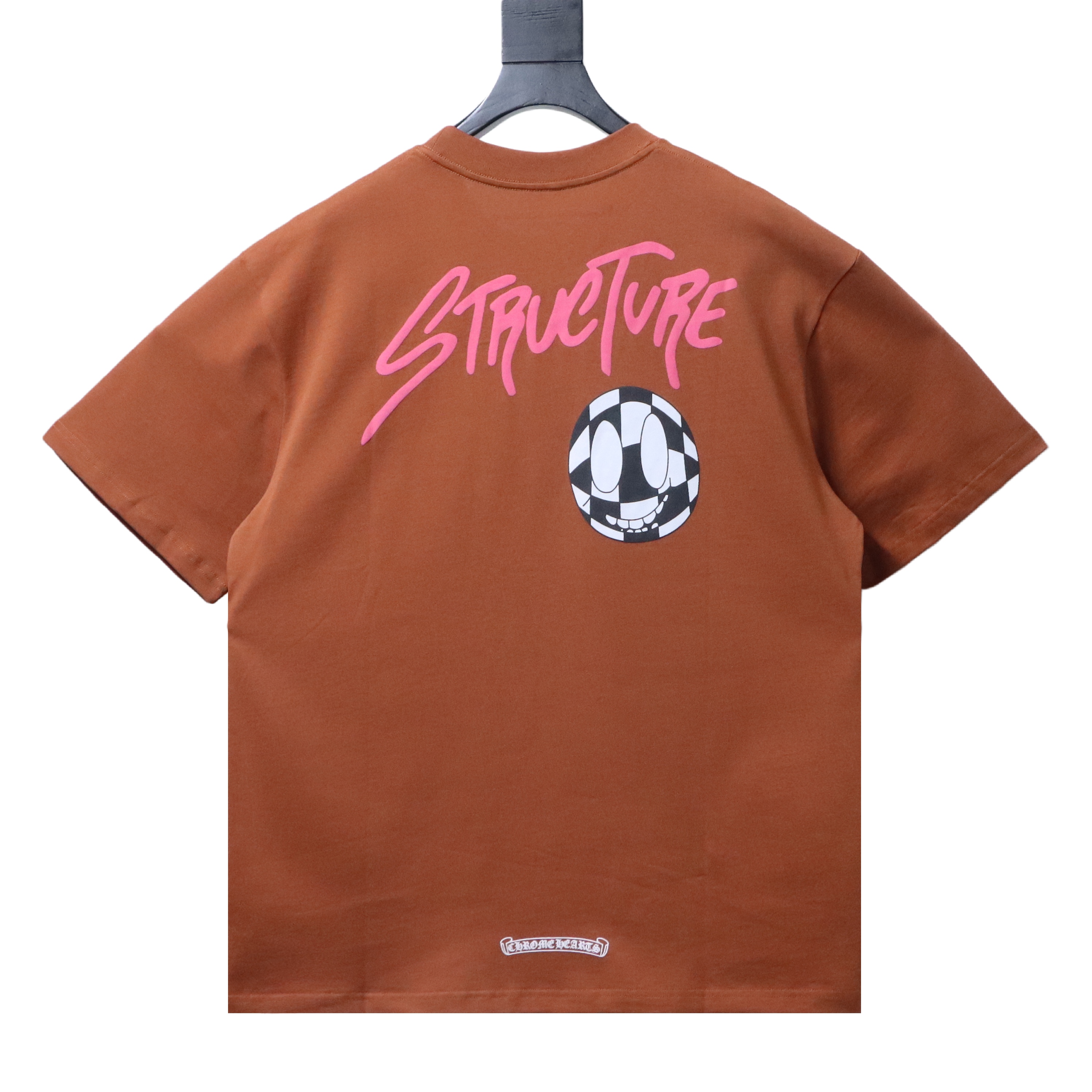Chrome Hearts Graffiti Print Short-Sleeve T-shirt Brown