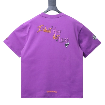 Chrome Hearts Graffiti Print Short-Sleeve T-shirt Purple 02