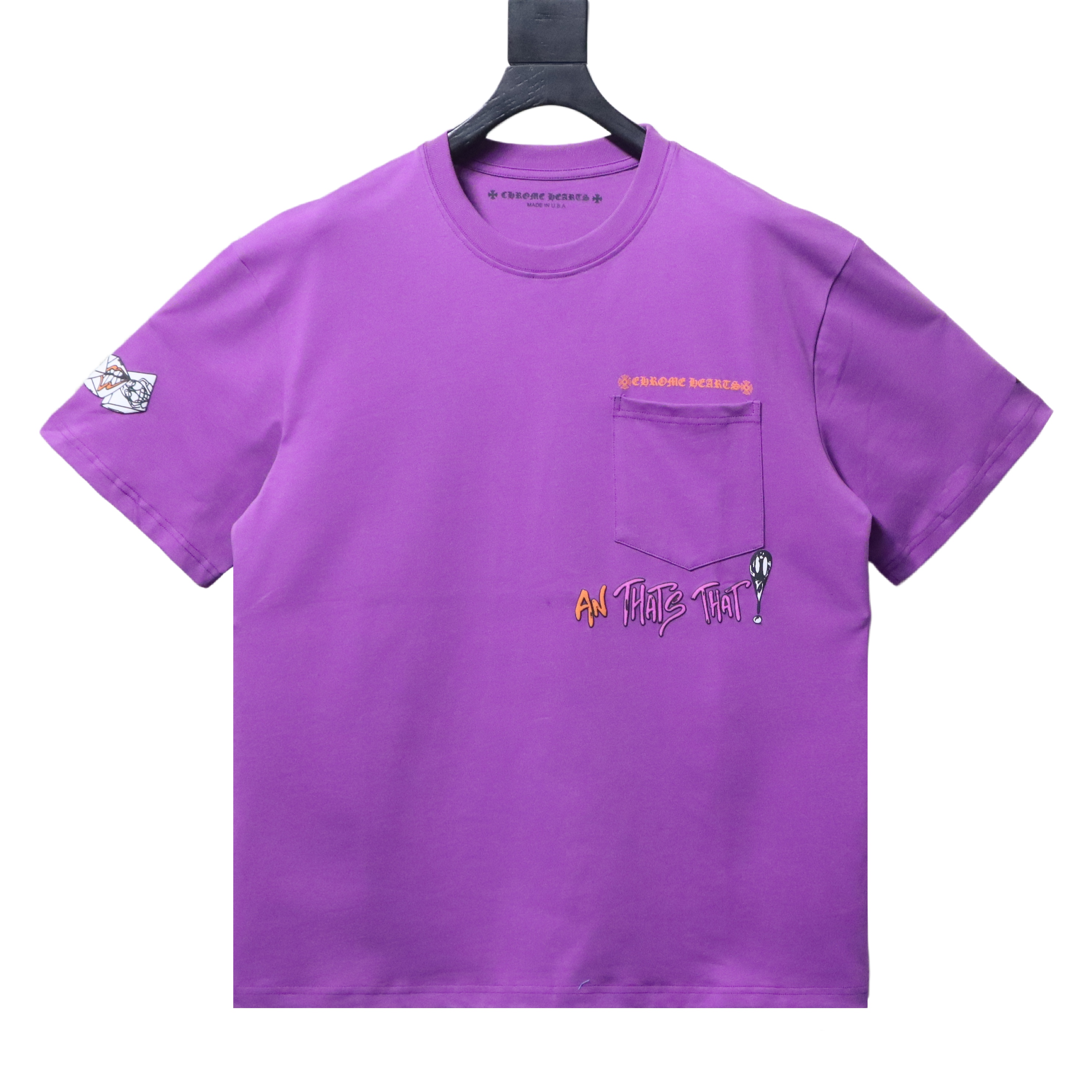 Chrome Hearts Graffiti Print Short-Sleeve T-shirt Purple