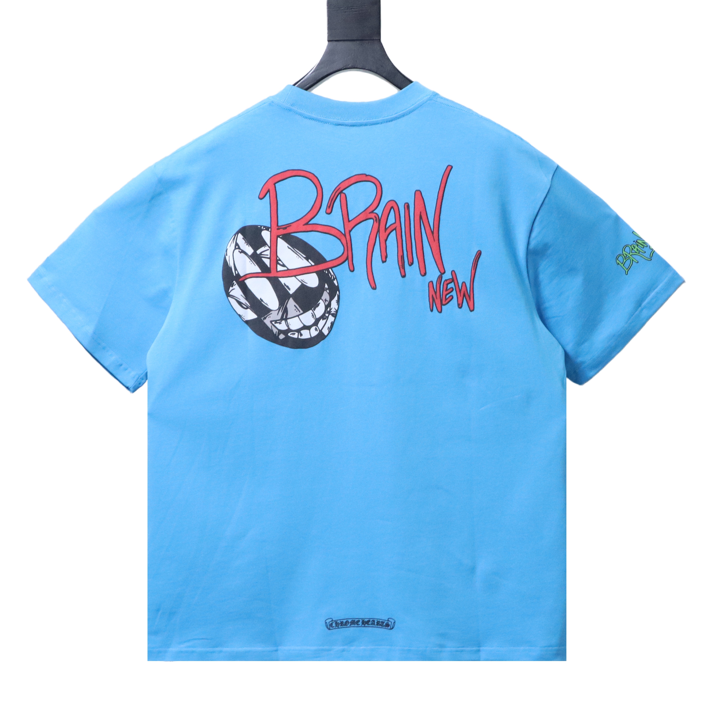 Chrome Hearts Graffiti Print Short-Sleeve T-shirt Blue
