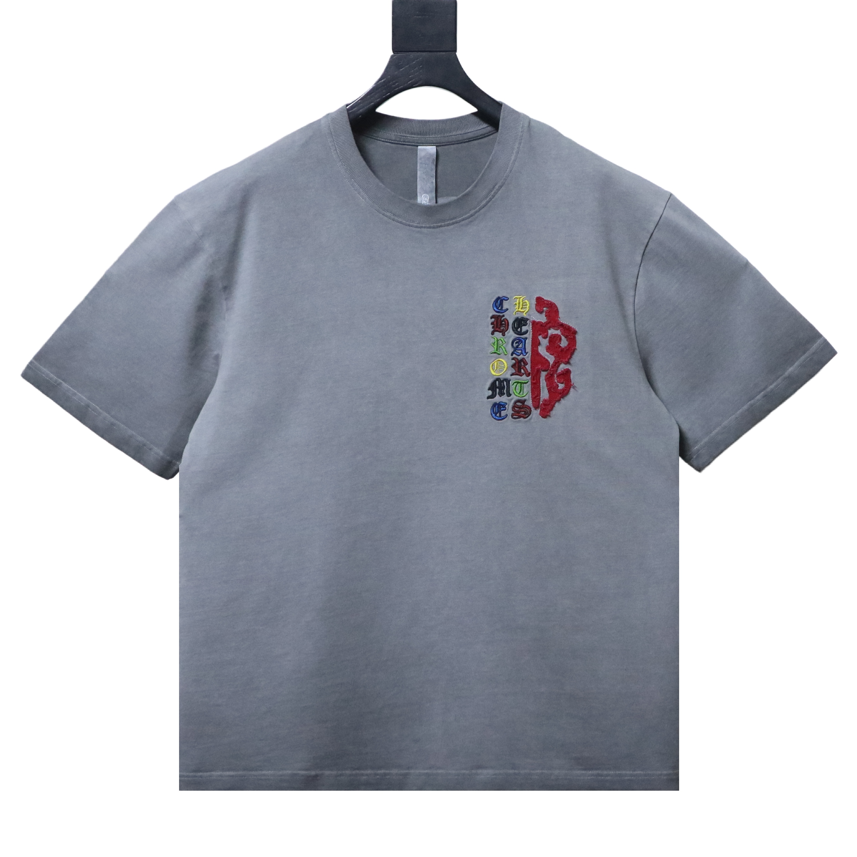 Chrome Hearts Patch-Embroidered T-Shirt Grey