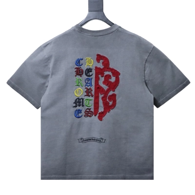 Chrome Hearts Patch-Embroidered T-Shirt Grey 02