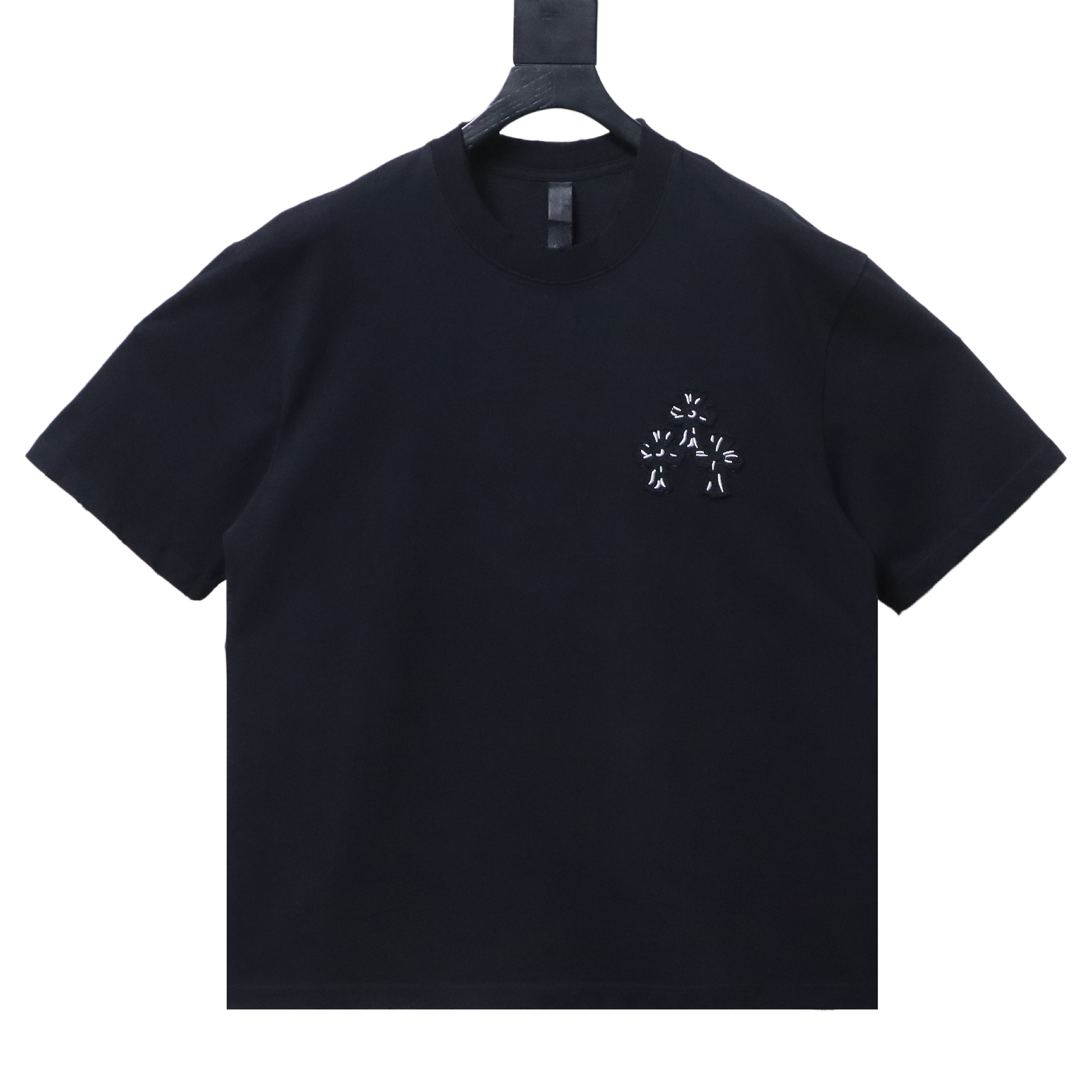 Chrome Hearts Short-sleeve T-shirt with horseshoe cross patch Black