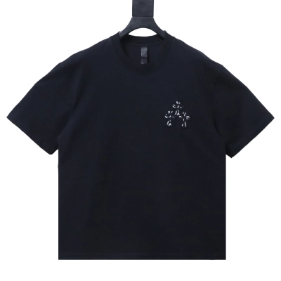 Chrome Hearts Short-sleeve T-shirt with horseshoe cross patch Black 01