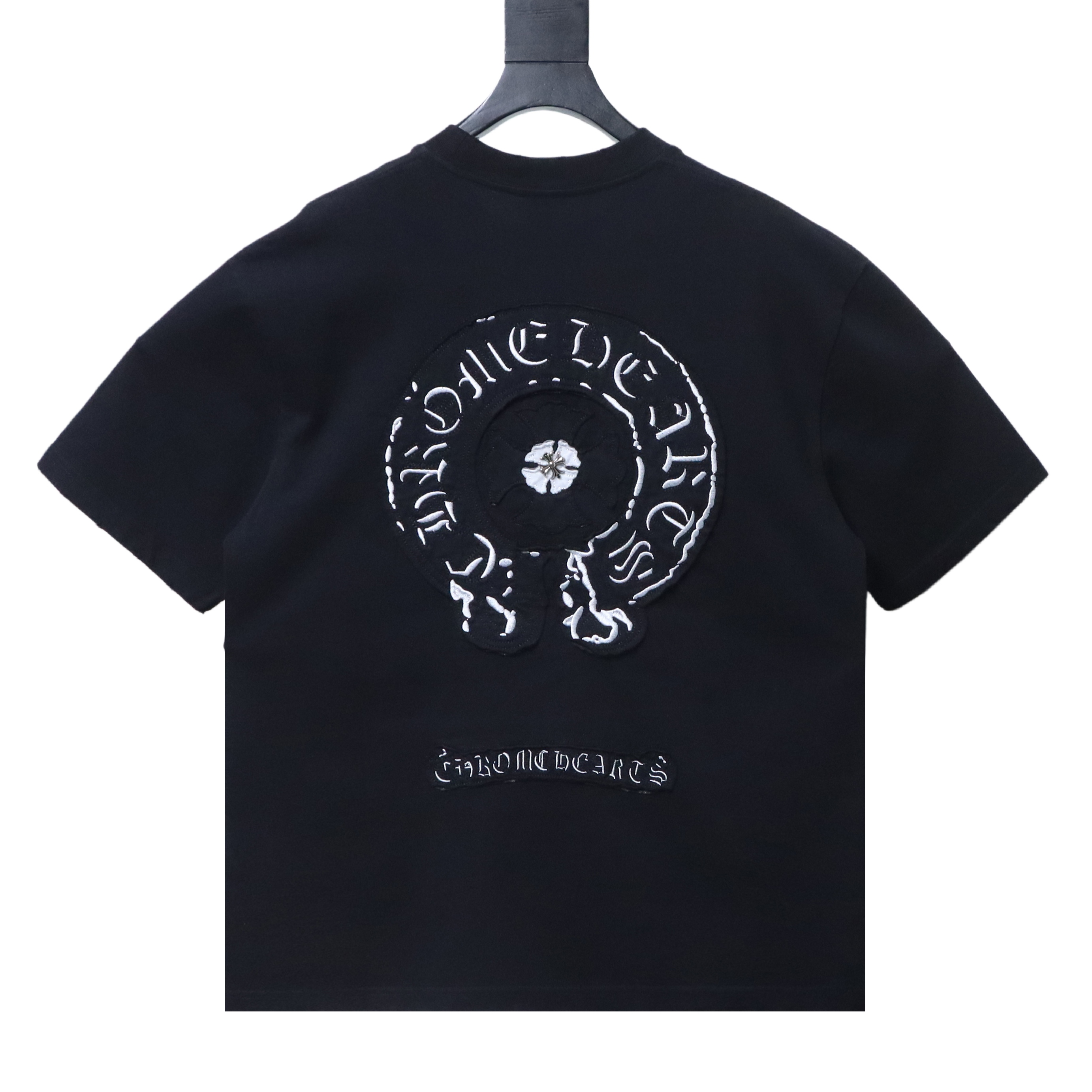 Chrome Hearts Short-sleeve T-shirt with horseshoe cross patch Black