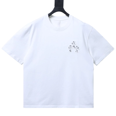 Chrome Hearts Short-sleeve T-shirt with horseshoe cross patch White 01