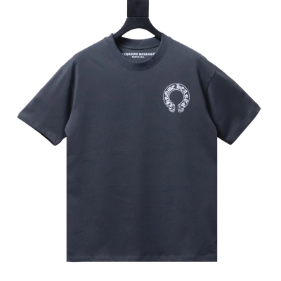 Chrome Hearts Short-Sleeve T-Shirt with Sanskrit Back Print Grey 01