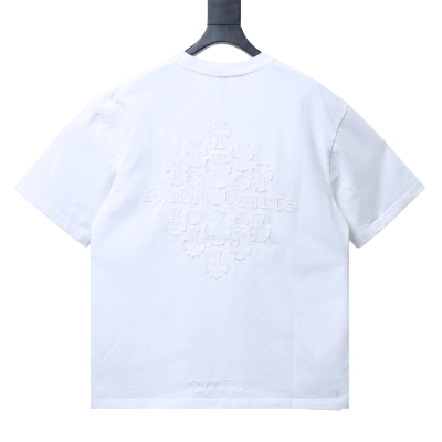 copy of Chrome Hearts Short-sleeve T-shirt with multiple cross appliques White 02