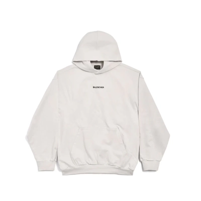 Balenciaga New Balenciaga Back Hoodie Medium Fit in Off White 01