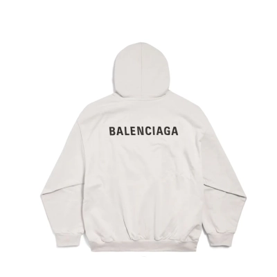 Balenciaga New Balenciaga Back Hoodie Medium Fit in Off White 02