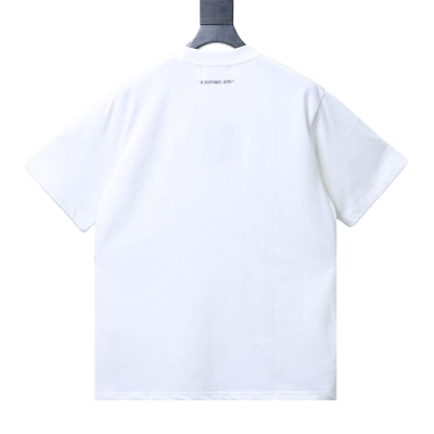 BAPE Phantom Ape Head Washed Short-Sleeve T-Shirt Black/White 02