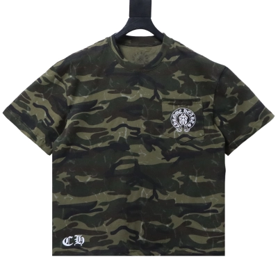Chrome Hearts Camouflage Flag Print Short-Sleeve T-Shirt 2 01