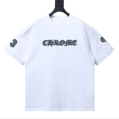 Chrome Hearts Sanskrit Patch Embroidery Short-Sleeve T-Shirt Black/White 01