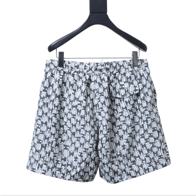 Hermes Paris Nylon Shorts with Allover Logo Print 02