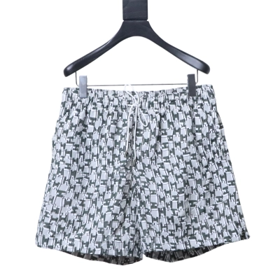 Hermes Paris Nylon Shorts with Allover Logo Print 01