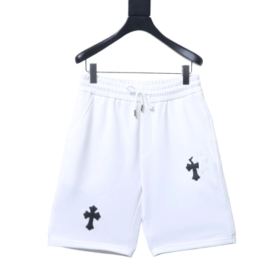 Chrome Hearts Shorts with Leather Patch and Cross Embroidery 01