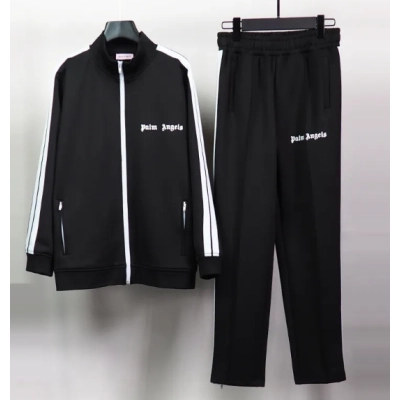 Palm Angels Zip-Up Classic Track Jacket & Pants Tracksuit Black 01