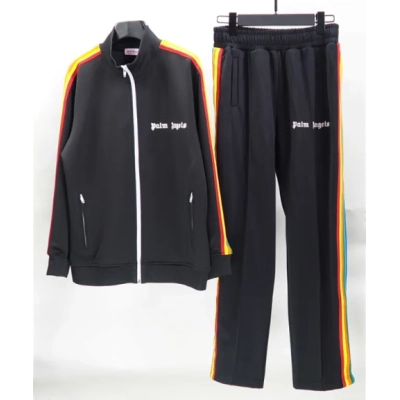 Palm Angels Zip-Up Classic Track Jacket & Pants Tracksuit Black 2 01
