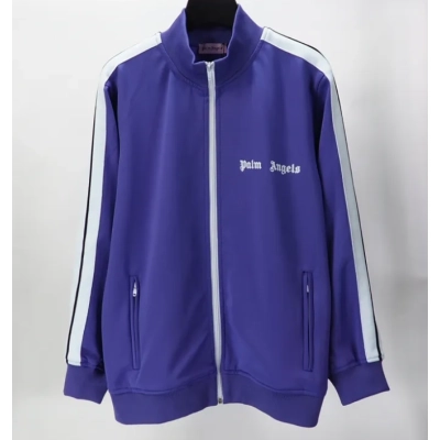 Palm Angels Zip-Up Classic Track Jacket & Pants Tracksuit Dark Purple 02