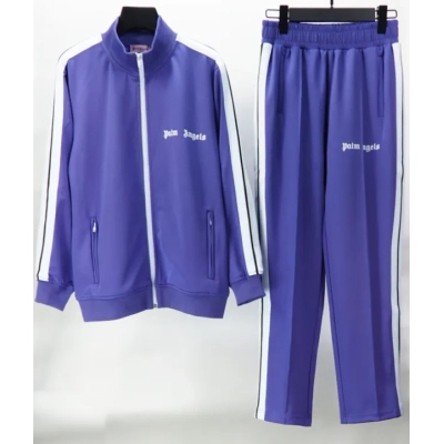 Palm Angels Zip-Up Classic Track Jacket & Pants Tracksuit Dark Purple 01