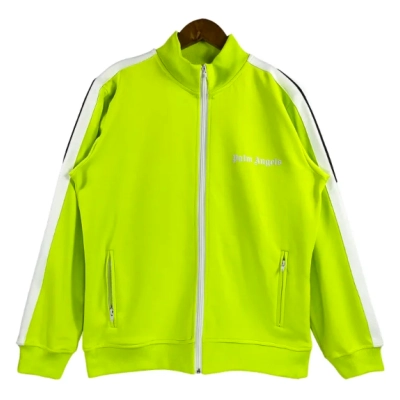 Palm Angels Zip-Up Classic Track Jacket & Pants Tracksuit Fluorescent Yellow 02
