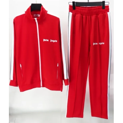 Palm Angels Zip-Up Classic Track Jacket & Pants Tracksuit Red 01
