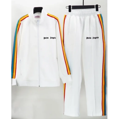 Palm Angels Zip-Up Classic Track Jacket & Pants Tracksuit White 2 01
