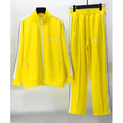 Palm Angels Zip-Up Classic Track Jacket & Pants Tracksuit Yellow 01