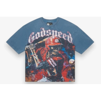 Godspeed Grandslam T-Shirt Navy Wash 01