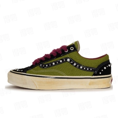 GET SATOSHI NAKAMOTO x Vans Old Skool Reissue 36 Pearlized Army 01