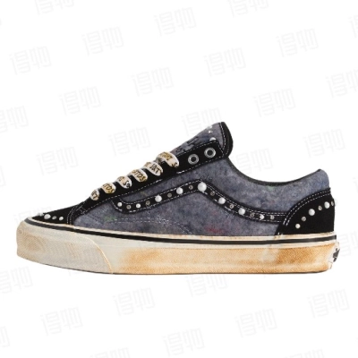 GET SATOSHI NAKAMOTO x Vans Old Skool Reissue 36 Speckled Moving Blanket Grey 01