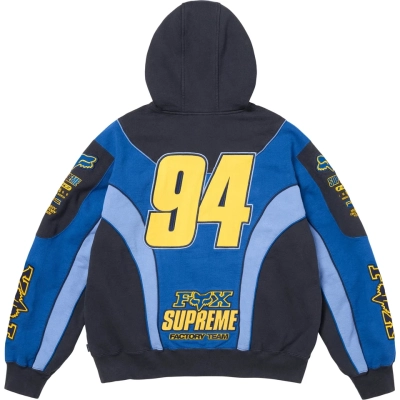 SUPREME X Fox Racing Zip Up Hooded Sweatshirt 01