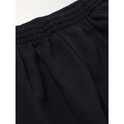 BALENCIAGA Wide-Leg Logo-Embroidered Cotton-Jersey Sweatpants 02