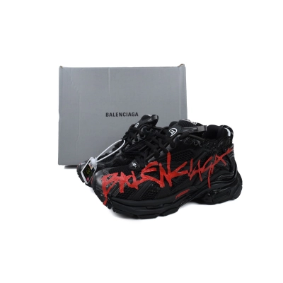 PKGoden Balenciaga Runner Black And Red Characters 677402 W3RB1 0102  02