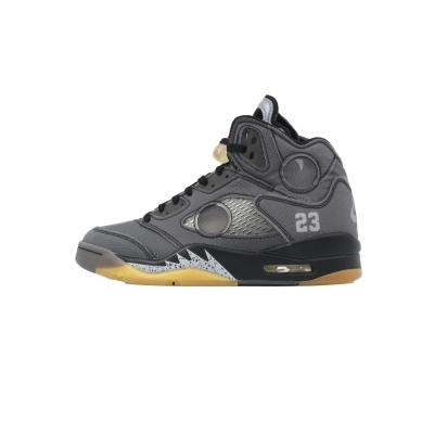 Coolkicks PKGoden Air Jordan 5 Retro Off-White Black,CT8480-001 01