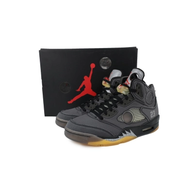 Coolkicks PKGoden Air Jordan 5 Retro Off-White Black,CT8480-001 02