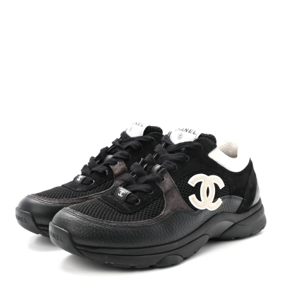PKGoden Chanel CC Logo Sneaker Black White 02