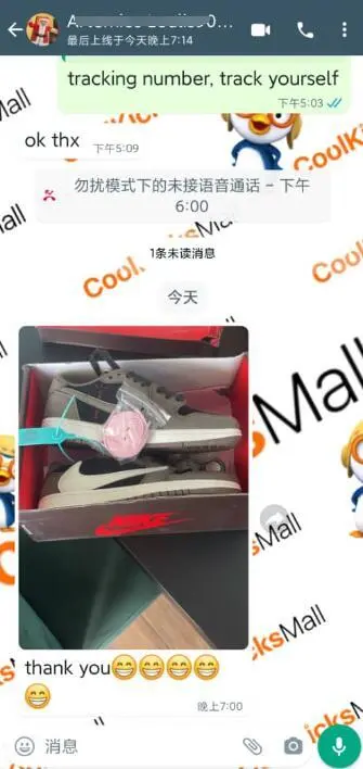 Cool Kicks | G5 Air Jordan 1 Retro Low GET SP Travis Scott,CQ4277-001 review Customer coolkicks reviews from whatsapp 01