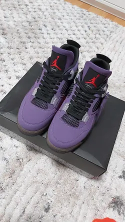 PKGoden Air Jordan 4 Retro Travis Scott Purple,AJ4-766302 review customer feedback 02