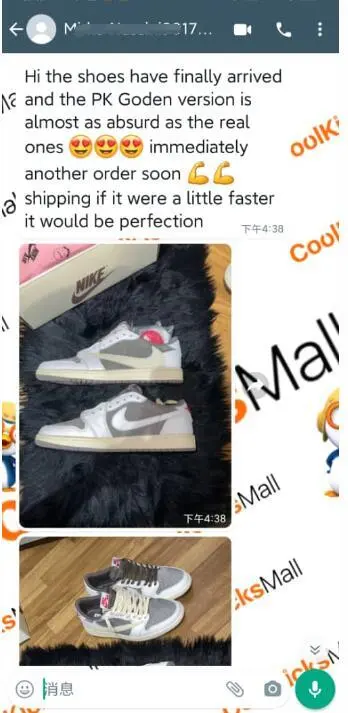 🖤Free shipping🖤PKGoden Air Jordan 1 Low GET Travis Scott Reverse Mocha,DM7866-162 review Customer coolkicks reviews from whatsapp 02