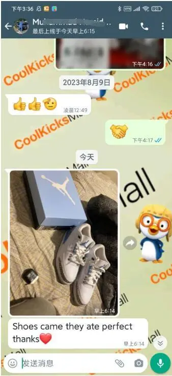 Cool Kicks | PKGoden Air Jordan 3 Retro UNC (2020),CT8532-104 review Customer coolkicks reviews from whatsapp 00