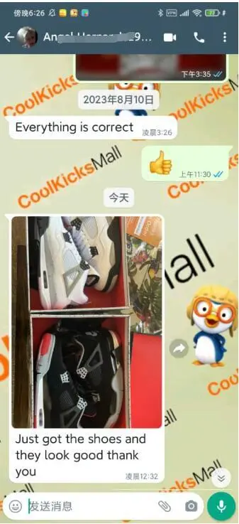 Cool Kicks | GET Air Jordan 4  Retro White Cement,840606-192 review Customer coolkicks reviews from whatsapp 00