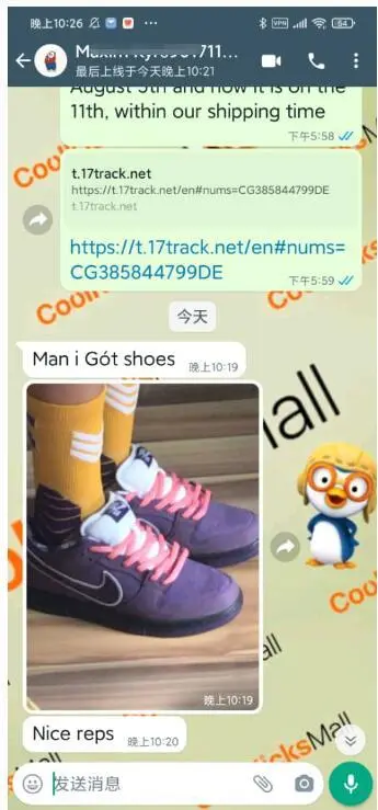 PKGoden SB Dunk Low Concepts Purple Lobster,BV1310-555 review Customer coolkicks reviews from whatsapp 00