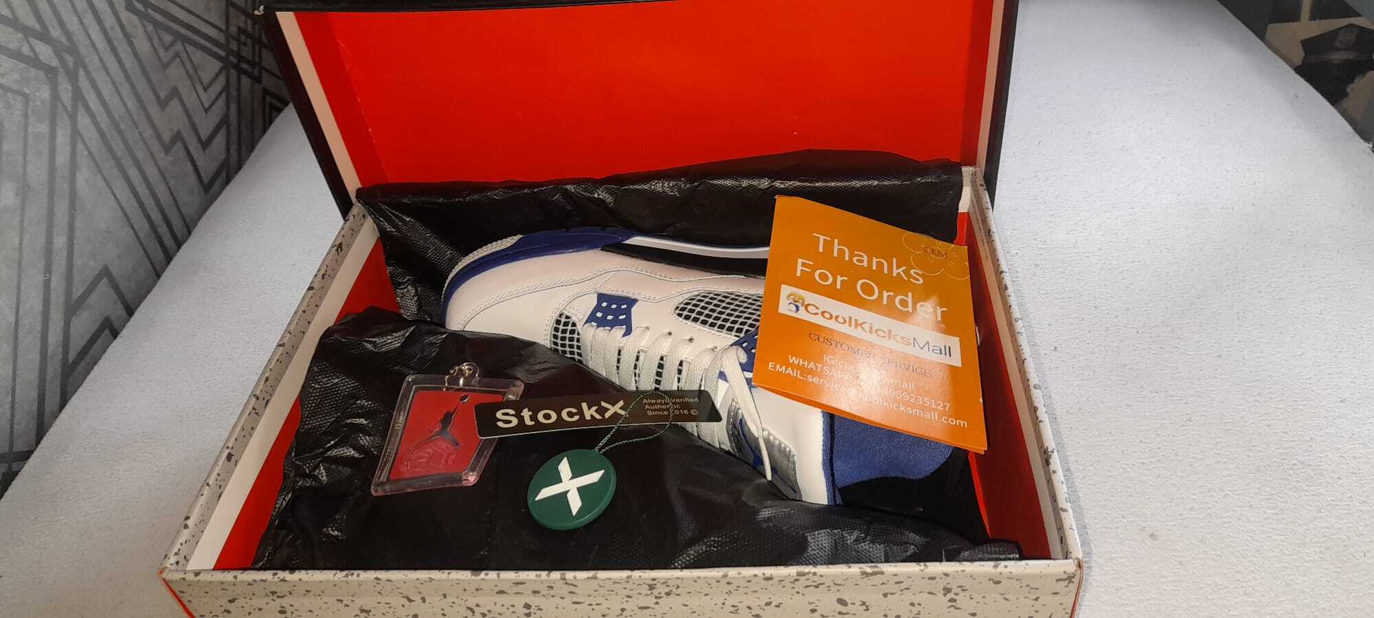 Cool Kicks | GET Air Jordan 4 Retro Motorsports, 308497-117 review Customer coolkicks reviews from whatsapp 01