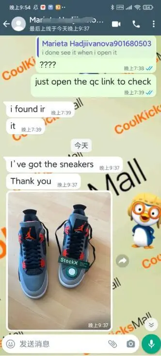 PKGoden Air Jordan 4 Red Glow Infrared,DH6927-061 review Customer coolkicks reviews from whatsapp 01